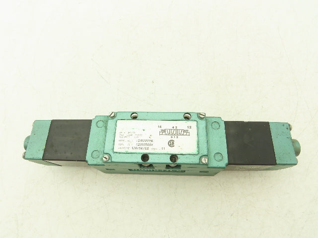 Numatics I24SS515K Pneumatic Dual Solenoid Valve 4/2 Way 150 PSI 120VAC