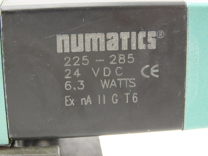 Numatics 082SS515M019M61 Pneumatic Dual Solenoid Valve 4/3 Way 150 PSI 24VDC