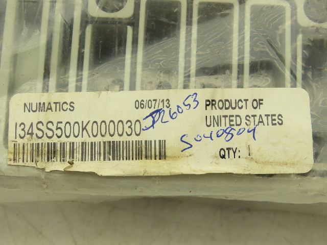 Numatics I34SS500K000030 Pneumatic Dual Solenoid Valve 3/4 Way 150 PSI 120VAC