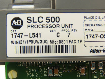 Allen Bradley 1747-L541 Processor Unit CPU SLC 500 Ser C 1747-OS401 Rev 07