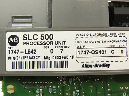 Allen Bradley 1747-L542 SLC 5/04 Processor Unit Ser C 1747-OS401 Ser C FRN 6