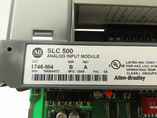 Allen Bradley 1746-NI4 SLC 500 Analog Input Module Series B Rev A