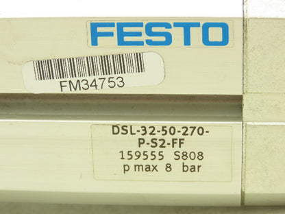 Festo DSL-32-50-270-P-S2-FF Linear Drive 270° Swivel Air Cylinder 50mm Stroke