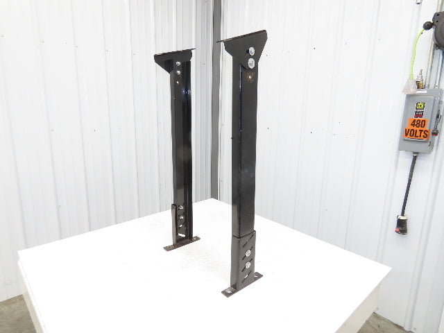 Single Conveyor Leg Stationary Floor Support 34"-39-1/2"Adj H Black  Lot of 2