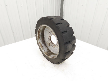 PowerBoss Minuteman SW/62U Rear Steer Tire Solid Rubber 16X5X10.5 & 5 Lug Rim