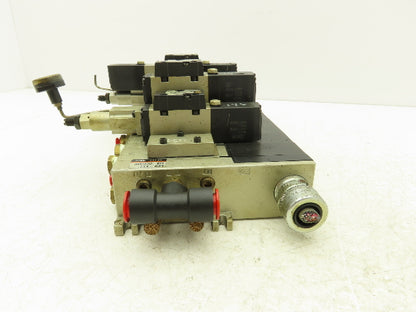 SMC NVV5FS2-01T-111-02T  11-Station Pneumatic Solenoid Valve Manifold Assembly