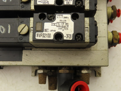 SMC NVV5FS2-01T-111-02T  11-Station Pneumatic Solenoid Valve Manifold Assembly