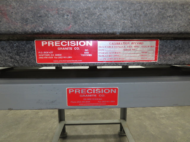 Precision Granite Surface Inspection Plate 36x24x4" Grade A Toolroom Step Black