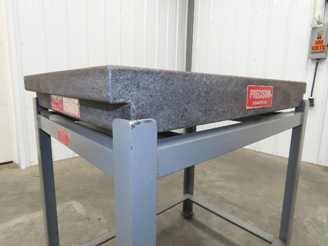 Precision Granite Surface Inspection Plate 36x24x4" Grade A Toolroom Step Black