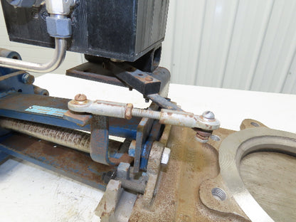 DeZurik KBD 8" 304 Stainless Lug Knife Gate Valve Pneumatic Cylinder Actuator