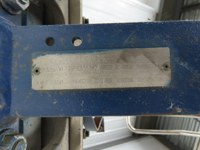 DeZurik KBD 8" 304 Stainless Lug Knife Gate Valve Pneumatic Cylinder Actuator