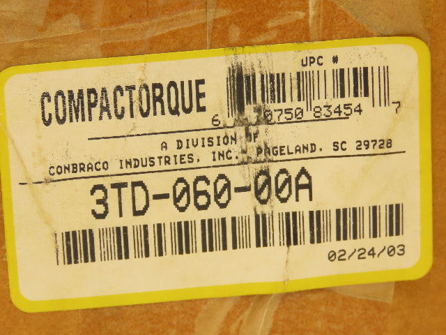Conbraco Compactorque 3TD-060-00A Pneumatic Valve Actuator Direct Acting 142psi