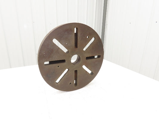 Slotted Lathe Drive Face Plate Cast Iron 	2-1/2-6 Direct Screw 16" OD 8 Slot