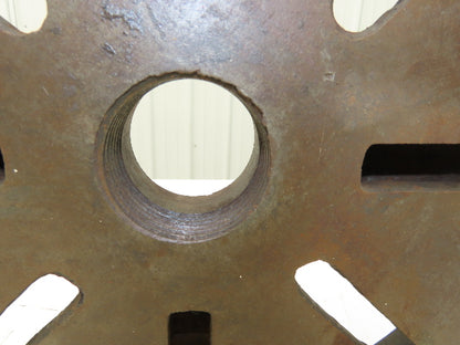 Slotted Lathe Drive Face Plate Cast Iron 	2-1/2-6 Direct Screw 16" OD 8 Slot