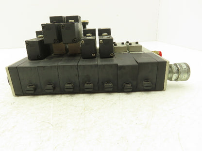 SMC NVV5FS2-01T-071-02T  7-Station Pneumatic Solenoid Valve Manifold Assembly