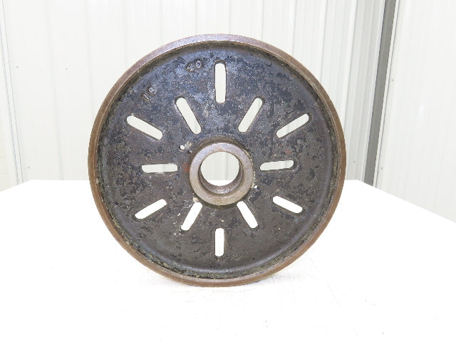 Slotted Lathe Drive Face Plate Cast Iron 	2-1/4-8 Direct Screw 13-3/4"OD 12 Slot