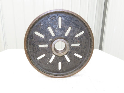 Slotted Lathe Drive Face Plate Cast Iron 	2-1/4-8 Direct Screw 13-3/4"OD 12 Slot