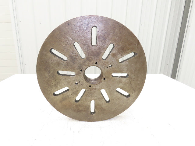 Slotted Lathe Drive Face Plate Cast Iron 	2-1/4-8 Direct Screw 13-3/4"OD 12 Slot