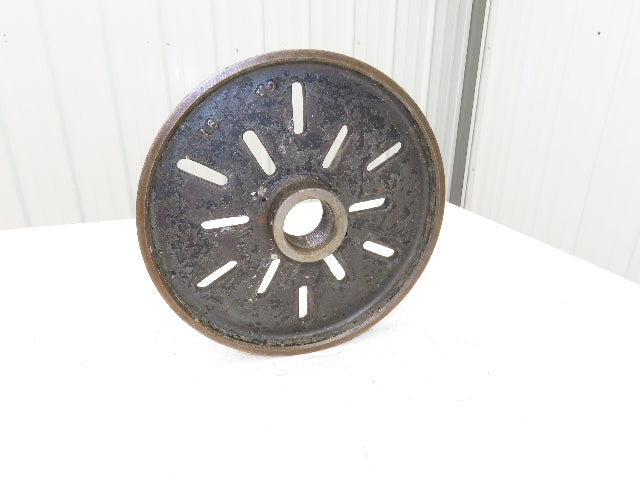 Slotted Lathe Drive Face Plate Cast Iron 	2-1/4-8 Direct Screw 13-3/4"OD 12 Slot