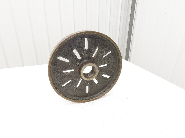 Slotted Lathe Drive Face Plate Cast Iron 	2-1/4-8 Direct Screw 13-3/4"OD 12 Slot