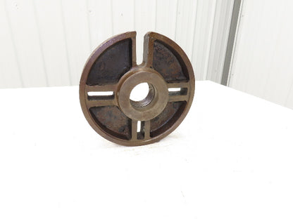 Slotted Lathe Dog Drive Face Plate Cast Iron 	2-1/4-6 Direct Screw 10"OD