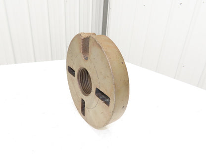 Slotted Lathe Dog Drive Face Plate Cast Iron 	2-3/4-5 Direct Screw 9"OD