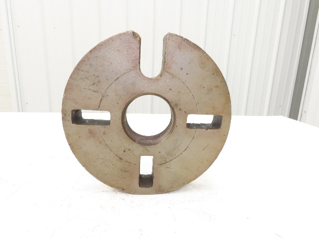 Slotted Lathe Dog Drive Face Plate Cast Iron 	2-3/4-5 Direct Screw 9"OD