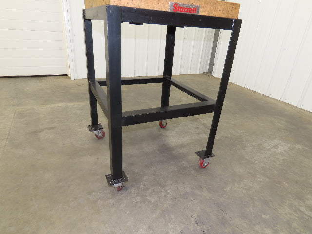 Starrett Crystal Pink Grade B Toolroom Granite Surface Plate 24x24x4" Cart Stand