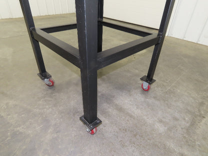 Starrett Crystal Pink Grade B Toolroom Granite Surface Plate 24x24x4" Cart Stand