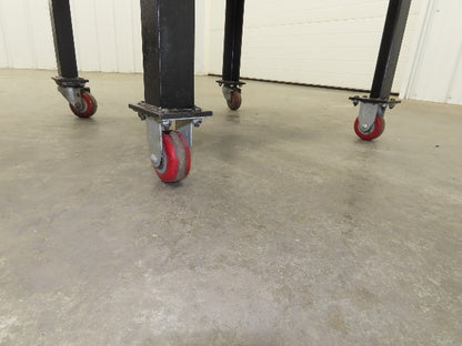 Starrett Crystal Pink Grade B Toolroom Granite Surface Plate 24x24x4" Cart Stand