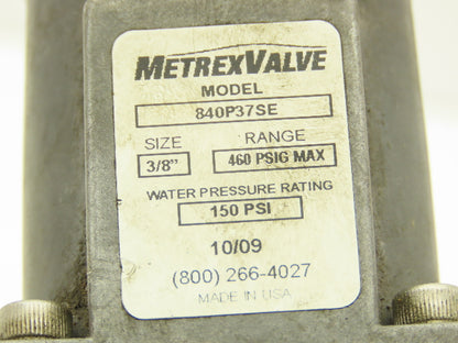 Metrex 840P37SE Bronze Water Regulating Valve 3/8"NPT 2-Way 2.3Cv R410A