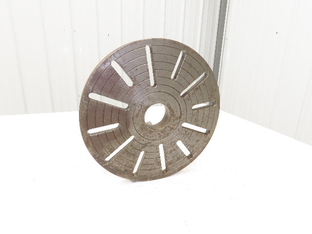 Slotted Lathe Drive Face Plate Cast Iron 	2-1/4 ID 12-1/2" OD 12 Slot