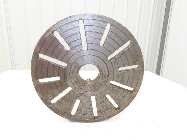 Slotted Lathe Drive Face Plate Cast Iron 	2-1/4 ID 12-1/2" OD 12 Slot