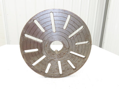 Slotted Lathe Drive Face Plate Cast Iron 	2-1/4 ID 12-1/2" OD 12 Slot