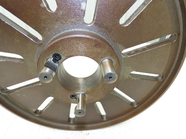 Slotted Lathe Drive Face Plate Cast Iron 	2-1/4 ID 12-1/2" OD 12 Slot