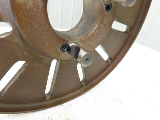 Slotted Lathe Drive Face Plate Cast Iron 	2-1/4 ID 12-1/2" OD 12 Slot