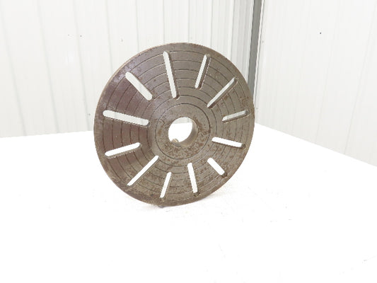 Slotted Lathe Drive Face Plate Cast Iron 	2-1/4 ID 12-1/2" OD 12 Slot