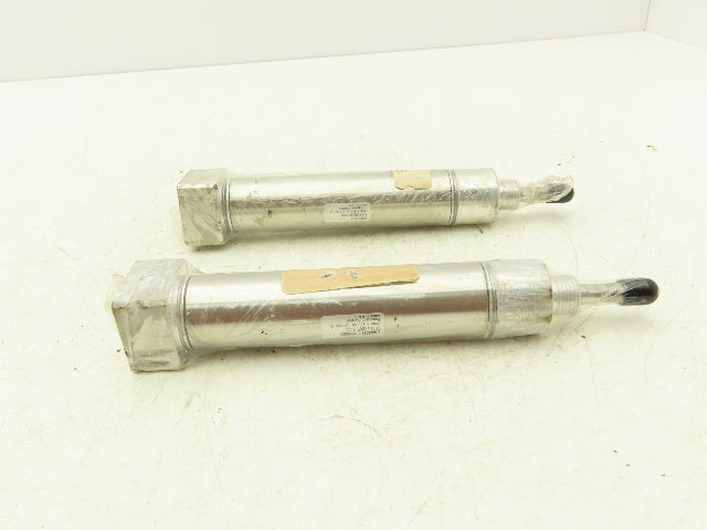 Parker 01.06 BRDSR Pneumatic Air Cylinder 1" Bore 3" Stroke 250psi  Lot of 2