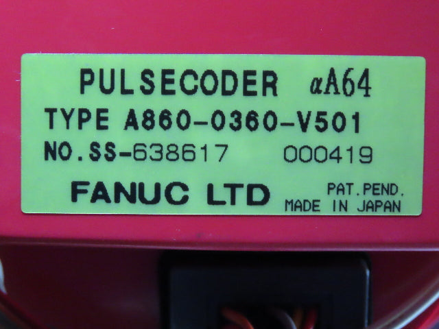 Fanuc A06B-0162-B175 AC Servo Motor 1.4 kW A860-0360-V501 Pulse Coder
