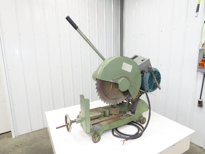 Cut Off Abrasive Metal Saw 18" Blade 2485RPM Cast Iron Base 7.5Hp 230/480V Chop