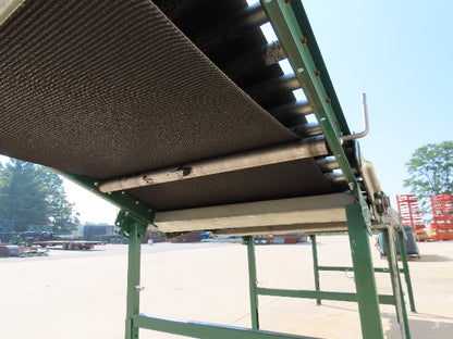 Dematic 42"x 27' Flat to Incline Belt Conveyor LH Center Drive 460V 216fpm 115"H