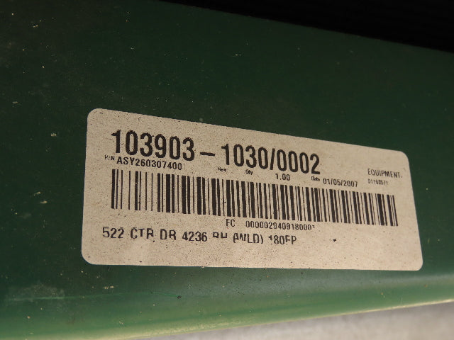 Dematic 42"x 27' Flat to Incline Belt Conveyor LH Center Drive 460V 216fpm 115"H