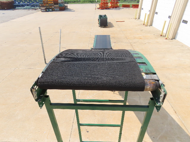 Dematic 42"x 27' Flat to Incline Belt Conveyor LH Center Drive 460V 216fpm 115"H