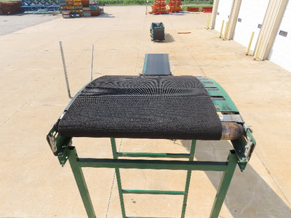 Dematic 42"x 27' Flat to Incline Belt Conveyor LH Center Drive 460V 216fpm 115"H