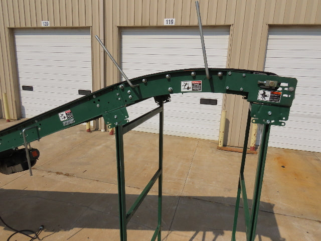 Dematic 42"x 27' Flat to Incline Belt Conveyor LH Center Drive 460V 216fpm 115"H