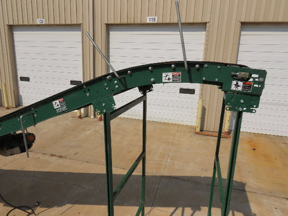 Dematic 42"x 27' Flat to Incline Belt Conveyor LH Center Drive 460V 216fpm 115"H