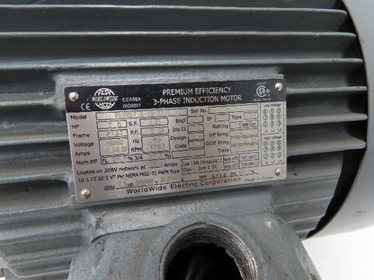 Worldwide Electric PEWWE7.5-18-213T Induction Motor 7.5Hp 1760rpm 230/460V 3PH