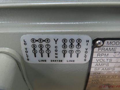 US Motors G62091 Severe Chemical Duty Pump Motor 3Hp 3500rpm 230/460 3PH 182TCYZ