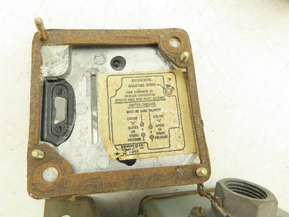 Square D 9012 AMW1  Pressure Switch 0.25-2.5# 120V-600VAC Lot Of 4