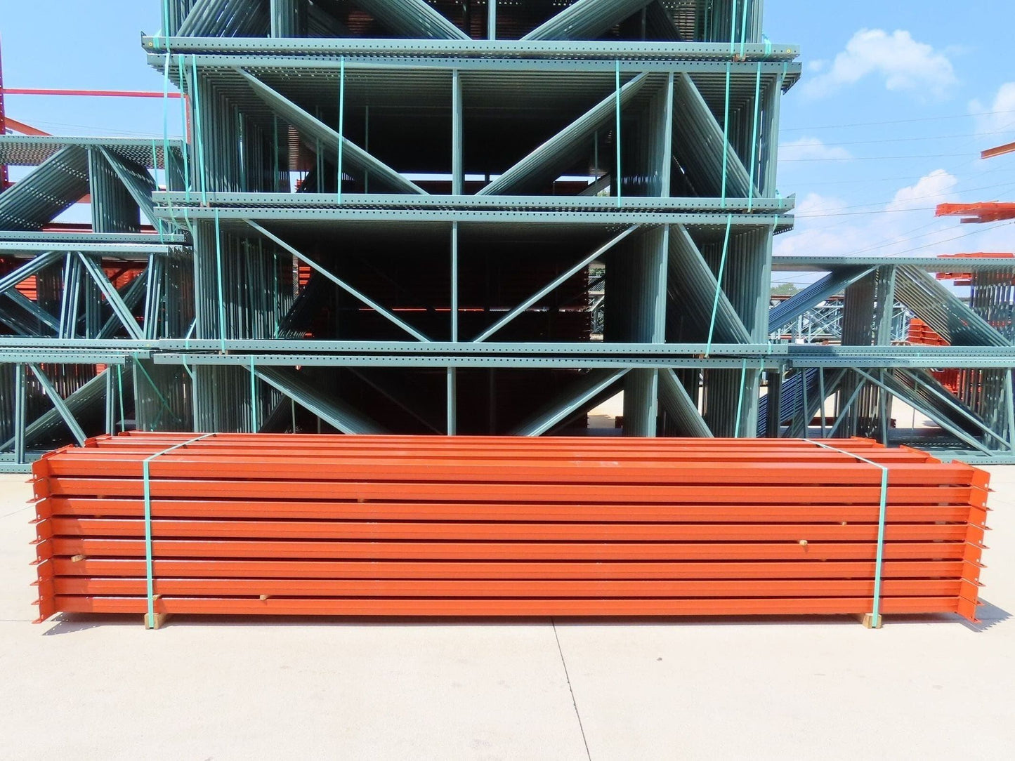 Interlake 156"x 6" Teardrop Pallet Racking Rack Step Beam Crossmember 5420Lb 59E